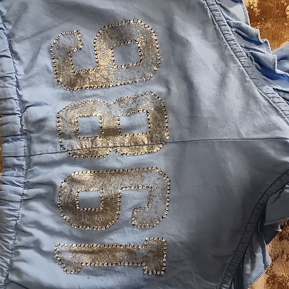 Pink VS ruffled short shorts with bling. Size: M - Picture 5 of 9